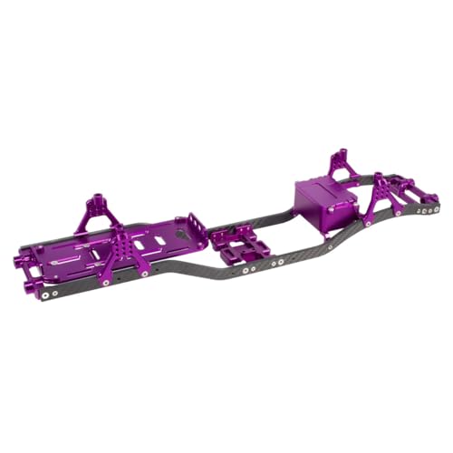1/10 RC Crawler Carbon Fiber Girder 4.3mm CNC Metal Car Chassis Frame Body Kit for Axial SCX10 II Rock Off Road Truck Upgrade Parts (Purple) - color: Purple