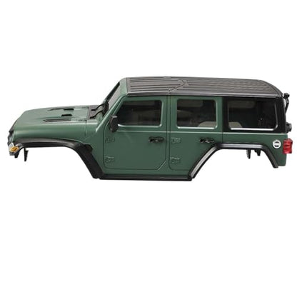 6.10 inches (155mm) Wheelbase Shell Hardtop Body Replacement Part for TRX4M Bronco Defender AX8560 1/18 RC Crawler Chassis (Green) - color: Green