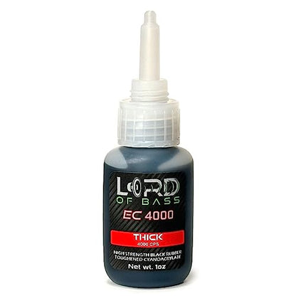 Premium Grade Cyanoacrylate (CA) Super Glue 1 oz Black Rubber Toughened Thick 4000 CPS Viscosity