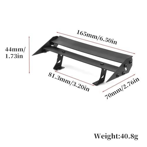 RC Accessory Compatible with Tamiya for TT01 for TT02 XV01 for PTG2 for HSP 1/10 RC On-Road for Racing for Rally Drift Car Metal Tail Wing Rear Spoiler
