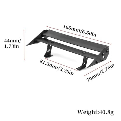 RC Accessory Compatible with Tamiya for TT01 for TT02 XV01 for PTG2 for HSP 1/10 RC On-Road for Racing for Rally Drift Car Metal Tail Wing Rear Spoiler