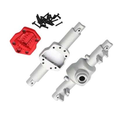 for Mn128 for Model Mn86 G500 1/12 Scale Upgrade Parts Remote Control Rc Crawler Car Accessories Front and Rear Assembly Shell Metal RC Car Repair Kit(Silver) - color: Silver