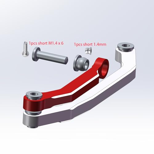 DJX 10PCS Aluminum High Clearance Links Set Front & Rear Link with Steering Link Suitable for Axial SCX30 Upgrades Parts (Titanium) - color: Titanium