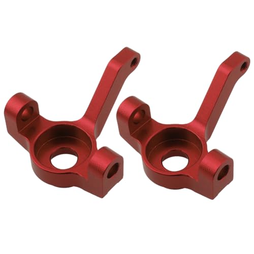 Hobbypark Aluminum Caster Mounts Steering Knuckles Hub Carrier (L/R) for Redcat Everest Gen7 PRO/Sport Replacement of 180002 (Set of 2) (Red)