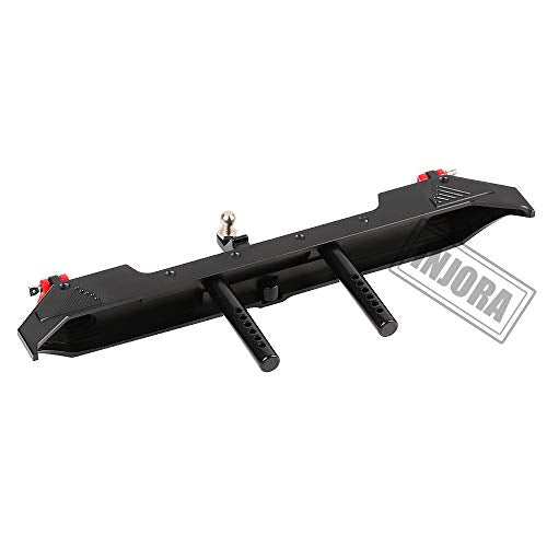 INJORA Rear Metal Bumper for 1:10 RC Axial SCX10 III AXI03007 (Black)