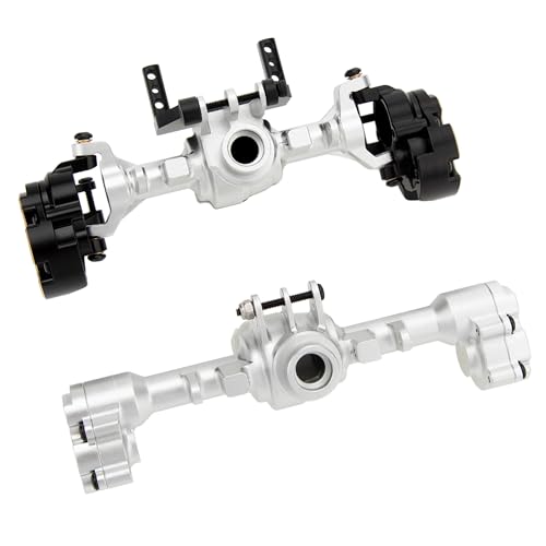 MEUS RACING Ascent 18 Axle Housing with Diff Covers and Steering Knuckles for for Redcat Ascent-18 Apex Upgrades 1/18 RC Crawler (Silver) - color: Silver