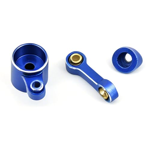 Aluminum Servo Steering Link Set for ARRMA Mini Kraton 3S 1/16 RC Car Upgrade Parts, Blue and Red (Blue Servo Steering Link) - color: Blue Servo Steering Link