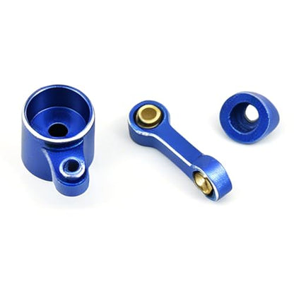 Aluminum Servo Steering Link Set for ARRMA Mini Kraton 3S 1/16 RC Car Upgrade Parts, Blue and Red (Blue Servo Steering Link) - color: Blue Servo Steering Link