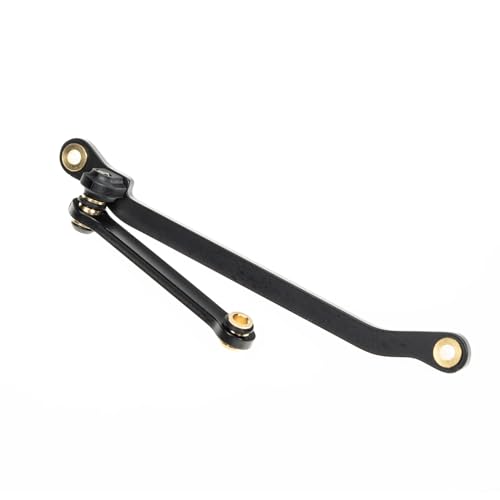 Stainless Steel Steering Links Set for TRX4M Stock Length Axles 1/18 RC Crawler, Black Coating - size: Stock Length