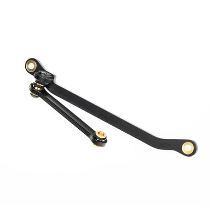 Stainless Steel Steering Links Set for TRX4M Stock Length Axles 1/18 RC Crawler, Black Coating - size: Stock Length