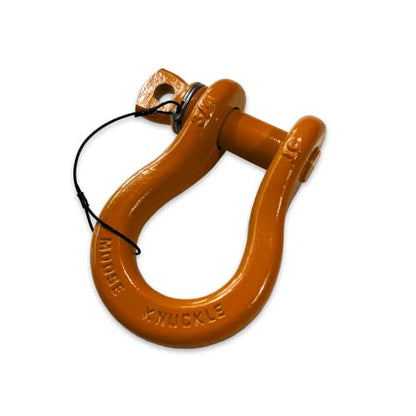 B'oh Spin Pin 3/4” Recovery Shackle | 10,000 lbs Capacity - High-Strength Carbon Steel with 7/8" Pin Recovery Gear Towing Accessories - Pin Style : Screw, Obscene Orange - color: Obscene Orange