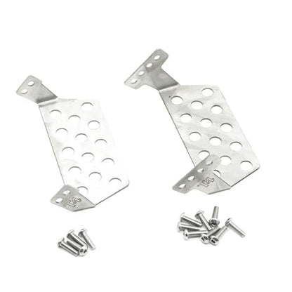 RC Car Accessories for TRX4 1/10 RC Crawler Car Upgrade Parts Stainless for Chassis Armor Aluminum Axle Protector Skid Plate Replacement Car Accessories(Front and Rear) - size: Front and Rear