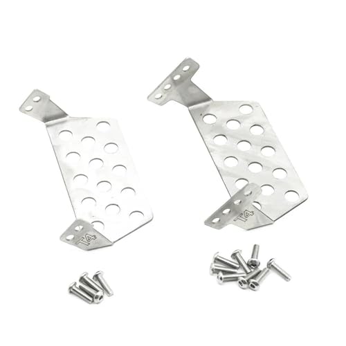 RC Car Accessories for TRX4 1/10 RC Crawler Car Upgrade Parts Stainless for Chassis Armor Aluminum Axle Protector Skid Plate Replacement Car Accessories(Front and Rear) - size: Front and Rear