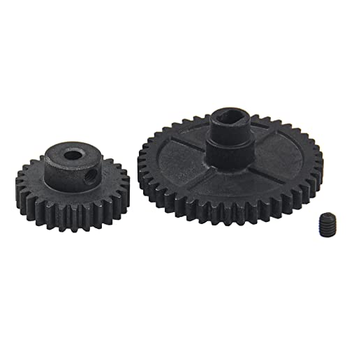 Share Goo Metal 44T Diff Gear Reduction Gear & 27T Motor Gear Pinion Gears Set & RC Steering Knuckle Kit Hub Carrier C Hub Carriers Rear Axle Carrier