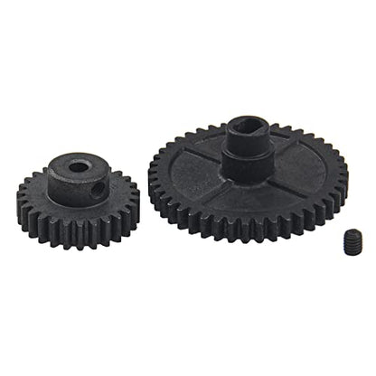 Share Goo Metal 44T Diff Gear Reduction Gear & 27T Motor Gear Pinion Gears Set & RC Steering Knuckle Kit Hub Carrier C Hub Carriers Rear Axle Carrier