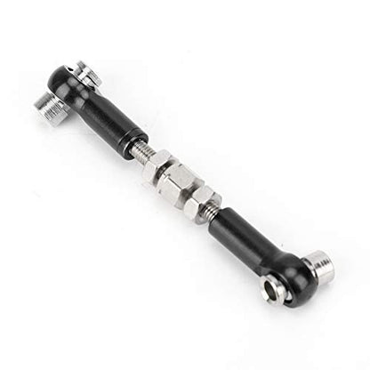 Srliya RC Tie Rod Set Servo Linkage Steering Linkage Turnbuckle Rod 6 Pcs Adjustable Aluminum Alloy 47-57mm Easy Install with 5 Color Options for 1/12 1/10 RC Drift Car Truck Buggy (Black) - color: Black