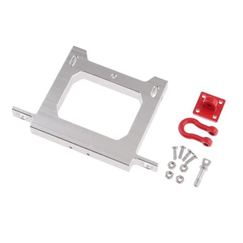 Compatible with WPL C14 C24 B16 B36 B14 B24 FY004 RC Truck Car Upgrade Parts Accessories Metal Rear Bumper with Trailer Tow Hook RC Car Parts
