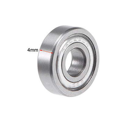 uxcell 695ZZ Deep Groove Ball Bearing 5x13x4mm Double Shielded Chrome Steel Bearings 5-Pack - size: 5mmx13mmx4mm