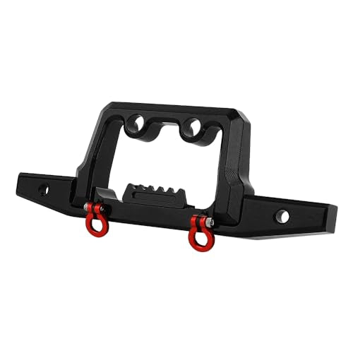 Front & Rear Bumper Aluminum for Traxxas 1/18 TRX4M TRX-4M Defender RC Crawler Car Upgrade Parts (Black) - color: Black