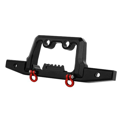 Front & Rear Bumper Aluminum for Traxxas 1/18 TRX4M TRX-4M Defender RC Crawler Car Upgrade Parts (Black) - color: Black