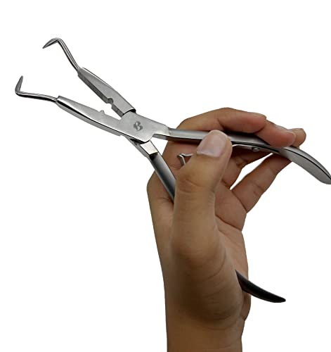 Microlink Hair Extension Pliers – Multi-function Stainless Steel Professional Tool for Nano & Microlink Bead Application, Opening & Tightening – Salon & DIY Ergonomic Grip by MIRACLE - size: Extra Large