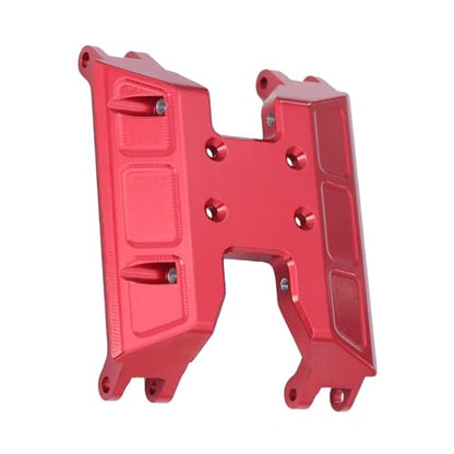 RC Cars Models Compatible with Axial for Capra UTB18 Gearbox Upgrade Parts Aluminum for Chassis Transmission Skid Plate for 1/18 RC Crawler(Red) - color: Red