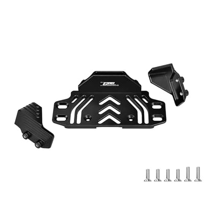GPM 6061-T6 Aluminum Battery Tray Set for 1/10 Axial SCX10 III Jeep Wrangler CJ-7 Gladiator RC Crawler Upgrade Parts (Black) - color: Black