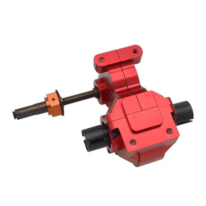 CNC Metal Split Differential Diff.Gear Box Case Assembly Kit (Red) | for 1/5 Hpi Rofun Rovan Km Baja 5B 5T 5Sc Rc Car Parts - color: Red