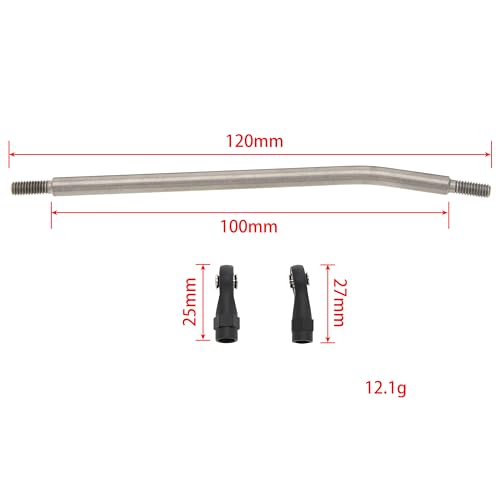 MEUS RACING 1/10 Links Titanium Chassis Links Kit for Traxxas TRX4 Axial SCX10 Tamiya CCO1 Redcat Gen8 1/10 RC Crawler (120mm)