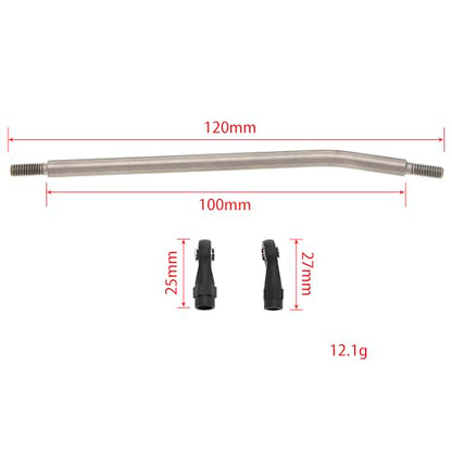 MEUS RACING 1/10 Links Titanium Chassis Links Kit for Traxxas TRX4 Axial SCX10 Tamiya CCO1 Redcat Gen8 1/10 RC Crawler (120mm)