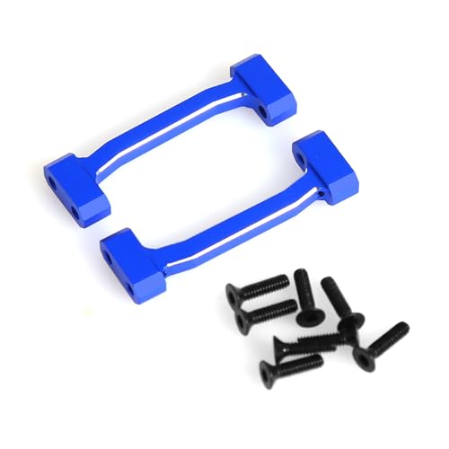 Aluminum Shock Absorber Bracket Reinforcement Seat RC Upgraded Parts for LOSI 1/18 Mini LMT 4X4 Brushed Monster Truck RTR-LOS01026 RC Car (Blue) - color: Blue
