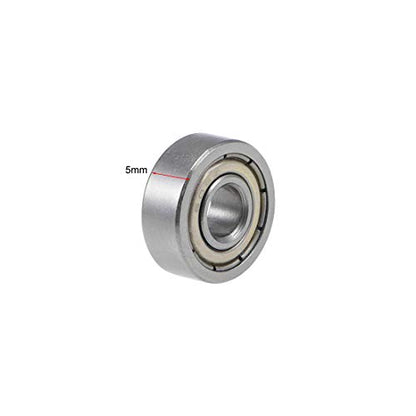 uxcell 605ZZ Deep Groove Ball Bearing 5x14x5mm Double Shielded ABEC-1 Bearings 5-Pack - size: 5mmx14mmx5mm