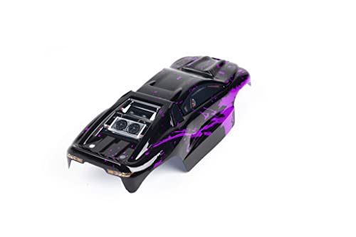 SummitLink Custom Body Muddy Purple Over Black Style Compatible for e-Revo Mini 1/16 Scale RC Car or Truck (Truck not Included) ERMN-BP-01