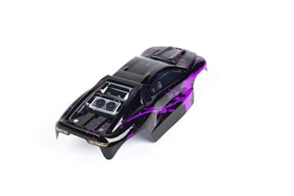 SummitLink Custom Body Muddy Purple Over Black Style Compatible for e-Revo Mini 1/16 Scale RC Car or Truck (Truck not Included) ERMN-BP-01