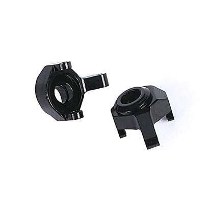 Aluminum Front Steering Knuckles for 1/24 RC Crawler Axial SCX24 Upgrades Parts - 2Pcs (Black)