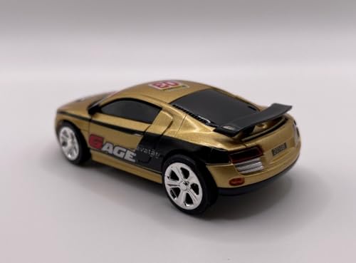 Mini RC 1:58 Scale Small Pocket Portable Micro Racing Car Can Miniature Coke Can Upgraded 2.4G Wireless Radio Remote Control for Multi-Users (Qty. 1 = 1 Can) (Gold) - color: Gold