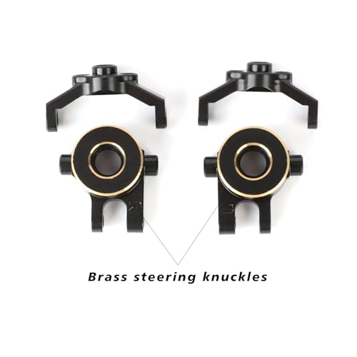 Brass TRX4M Steering Knuckles with Caster Blocks C-hubs Steering Set for TRX4M Upgrade Parts 1/18 RC Crawler