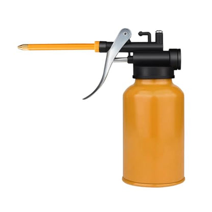 Metal Oil Can, Lubrication Oil Gun with Straight & Flexible Spout, 250ml Multipurpose Hand Pistol Pump Oiler, Universal for Lubrication Need of Cars, Bikes, Machines (Plastic) - size: Plastic