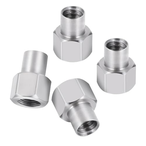 Stainless Steel M2.5 Extended Wheel Nuts 2mm Upgrade for 1/18th TRX4M Defender Bronco K10 High Trail F150 RC Crawler Car Parts (2mm) - style: 2mm