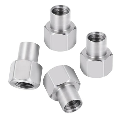 Stainless Steel M2.5 Extended Wheel Nuts 2mm Upgrade for 1/18th TRX4M Defender Bronco K10 High Trail F150 RC Crawler Car Parts (2mm) - style: 2mm