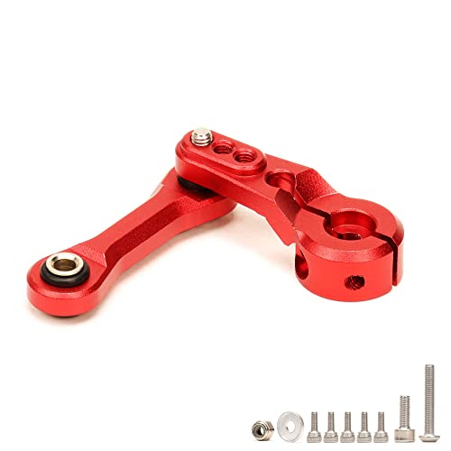 Aluminum 25T Servo Horn & Steering Linkages Tie Rod for Arrma 1/7 Infraction Felony Limitless 1/8 KRATON Notorious Outcast Talion and EXB Cars Upgrades Part,Replace #AR340061 AR330230(Red) - color: Red