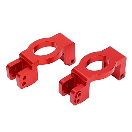 Metal C Hub Carrier Caster Blocks C Shaped Wheel Seat Base Set High Performance RC Car Upgrade Parts for 1/6 Shredder Model Durable Aluminum Alloy Construction (Red) - color: Red
