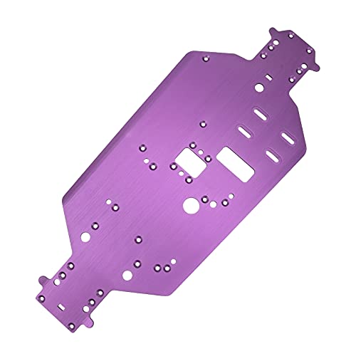 Aluminum Alloy 06001 Chassis Bottom Plate Frame Compatible with Redcat Racing HSP 94105 94106 94108 94109 1/10 RC Off-Road Buggy Car (Purple) - color: Purple