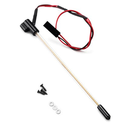 2PCS LED Whip Light Side Fixed for 1/18 SCX24 1/24 Deadbolt JLU C10 TRX4M(Blue) - color: Blue