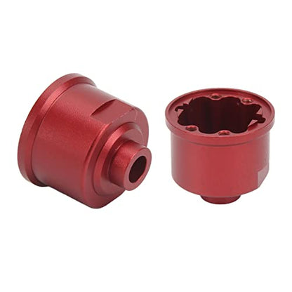 HUIOP Differential Case Made of Aluminum Alloy, Sturdy and Precise for Slash 4X4 RC Cars, Smooth Ride Lower Revs Higher Torsion, Easy to Install, RC Car Part (Red) - color: Red