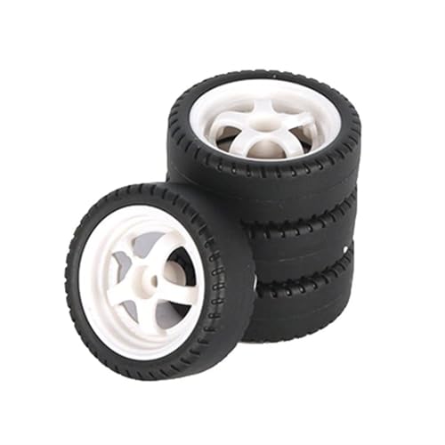 RC Car Accessories for Ldrc AE86 A86 A86P LD1801 1/18 Rc Upgrade Accessories Parts 4pcs 33mm Drift Tire Wheel Hard Tyre Modified(White) - color: White