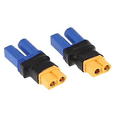5-Pack XT60 Plug Female Connector to EC5 Plug Male Connector Adapter for RC Lipo Battery - size: XT60 Female to EC5 Male