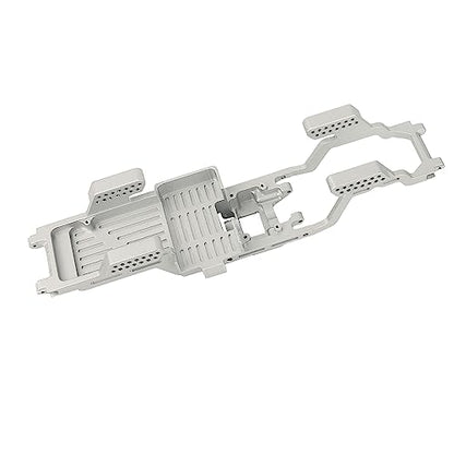TRX4M CNC Aluminum Alloy One Body Chassis Kit Frame Girder for 1/18 RC Crawler Car TRX4-M Upgrade Parts - color: Silver