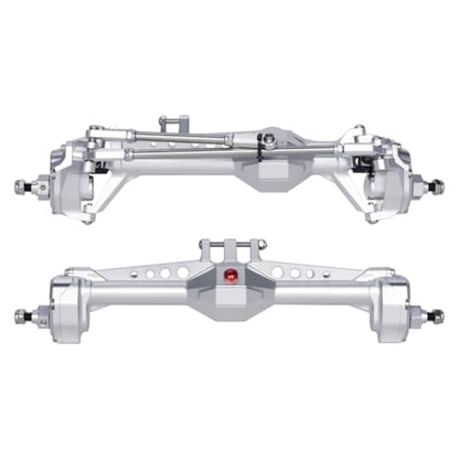 Vanquish F10 Portal Axles with CNC-Machined High-Strength Steel Gears, Aluminum CNC Vanquish F10 Axles for 1/10 RC Crawler Vanquish VS4-10 Axial SCX10 II Upgrades - color: Silvery