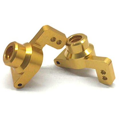 5Pcs 14th RC Car Truck Parts Rear Hub Carriers Set Fits WLtoys 144001 - Upgrade Your Kit with Weight & Aluminum Construction - Perfect for DIY Enthusiasts and - Golden, Red - color: Golden